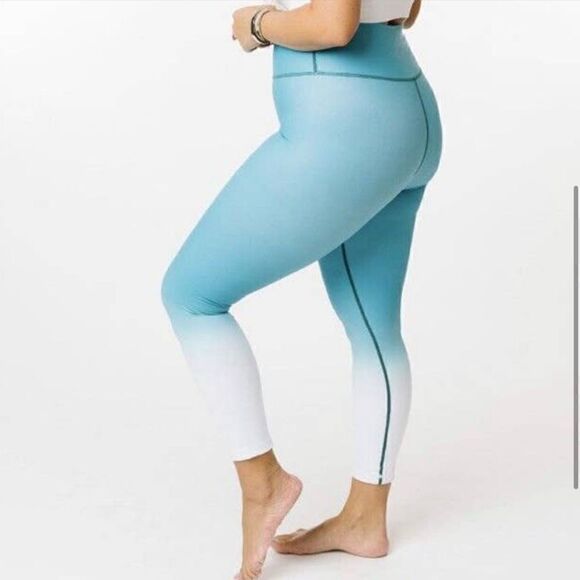 Zyia Teal Venom Metallic Ombre Light N Tight Hi Rise Legging - Picture 5 of 13